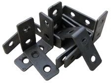 En gros, support à paroi unique personnalisé, support d'angle en acier inoxydable en forme de L, support d'angle en bois, connecteur de meubles, timbre métallique