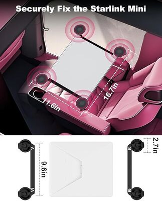 Support de voiture à ventouse robuste pour Starlink Mini, kit d'adaptateur de toit de véhicule sécurisé pour la conduite